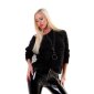Damen Kuschelpullover aus flauschig weichem Effektgarn Schwarz