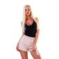 Kurze Stoffhose Damenshorts mit Strass und Gürtel Beige