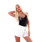 Kurzer Damen Hosenrock/Skort Rock und Shorts in einem Weiß