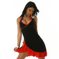 Sexy Latino-Kleid Tanzkleid Salsa Schwarz/Rot