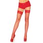 Sexy halterlose Damen Nylon Netzstrümpfe mit Spitze Rot