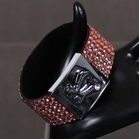 Precious party armlet with heart fastener rhinestone look...