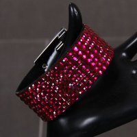 Edles Party-Armband mit Herzverschluss Strass-Look Schmuck Pink