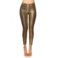 Sexy wet look leggings with snake print black-gold  UK 14 (L)