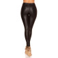 Sexy wet look leggings with snake print black-gold  UK 14 (L)