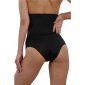 High-waisted womens body shaping panty for a flat belly black 