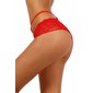 Crotchless womens lace panty shorty lingerie red