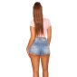 Sexy womens short-sleeved shirt in bolero look pink