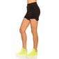 Womens stretch jeans miniskirt with frayed hem black
