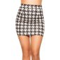 Sexy womens miniskirt with houndstooth pattern black/white UK 16 (XL)