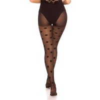 Sexy womens nylon tights pantyhose with dots black