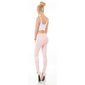 Eng anliegende Damen Stretch Jeans Röhre Rosa