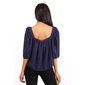 Semi-transparent womens chiffon shirt navy