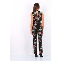 Sleeveless womens jumpsuit summer with flowers multicolour UK 12 (M)