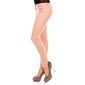 Glänzende Damenhose in Lederlook Zipper Wetlook Rosa