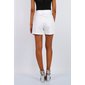 Lockere Damen Sommer Shorts mit hohem Bund inkl. Gürtel Weiß