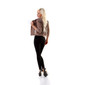 Elegant womens crocheted lace bolero long-sleeved cappuccino