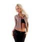 Elegant womens crocheted lace bolero long-sleeved cappuccino