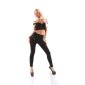 Figurbetonende Damen Stretchhose/Treggings Schwarz