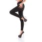 Figurbetonende Damen Stretchhose/Treggings Schwarz