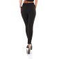 Figurbetonende Damen Stretchhose/Treggings Schwarz