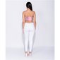 Womens skinny jeans high waist destroyed look white UK 14 (L)