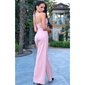 Elegant womens halterneck jumpsuit with wide leg antique pink