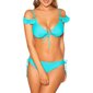 Sexy Damen Träger Bikini mit Bügel und Schnürung Mintgrün
