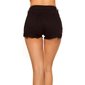 Sexy Damen High Waist Jeans Hotpants mit Spitze Schwarz