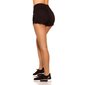 Sexy Damen High Waist Jeans Hotpants mit Spitze Schwarz