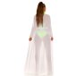 Damen Strand Kimono lang aus Chiffon Strandkleid Weiß