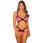 Sexy Damen Träger Bikini in Bandage Look Beachwear Pink 36 (S)