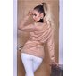 Leichte Damen Jacke in Wetlook zum Binden Camel