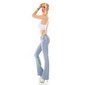 Stylische 5 Pocket Damen Bootcut Jeans Hellblau