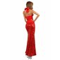 Bodenlanges Damen Neckholder Pailletten Abendkleid Rot