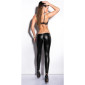 Sexy clubstyle wet look leggings with 2-way zipper black UK 14/16 (L/XL)