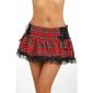 Sexy checked womens miniskirt in kilt look red/black UK 10 (S)