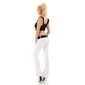 Stylish womens bootcut jeans stretch incl. belt white