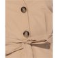 Ärmelloses Minikleid mit Knopfleiste und Gürtel Beige