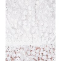 Womens off-the-shoulder shirt transparent with flowers white