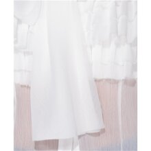 Edle Damen Chiffon Schluppenbluse mit Volants Weiß