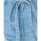 Damen Destroyed Jeans Shorts Hotpants mit Gürtel Hellblau
