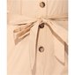 Short-sleeved womens jumpsuit with button up front beige
