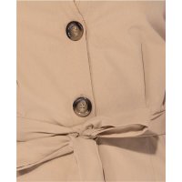 Sleeveless button up front minidress with belt beige UK 12 (M)