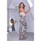 Womens flare trousers in boho style with snake print black