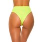Sexy Damen High Waist Bikinihose Brazilian-Cut Neon Grün