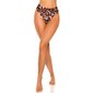 Sexy Damen High Waist Bikinihose Brazilian-Cut Leopard-Optik