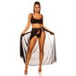 Womens chiffon wrap-around beach skirt long black