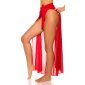 Damen Strand Wickelrock lang aus Chiffon Rot