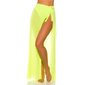 Womens chiffon wrap-around beach skirt long neon-green